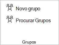 Na faixa de opções, selecione Procurar Grupos