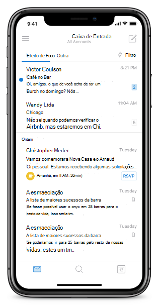 Mostra uma tela do iPhone sem botão Página Inicial.