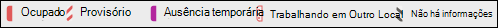 Status para pessoas no Assistente de Agendamento.
