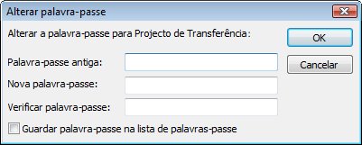 Caixa de diálogo Alterar Senha