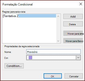 Pode definir várias regras de formatação conditoinal.