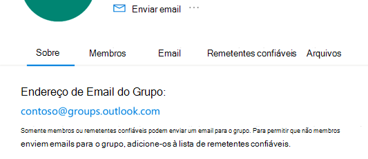 Adicione remetentes fidedignos a um Grupo Outlook.com.