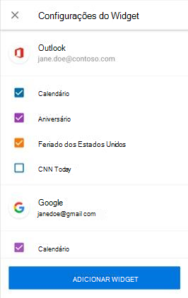 Adicionando o widget Calendário no Android