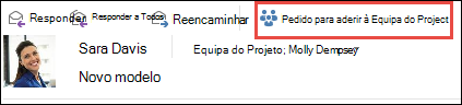 Solicitação para ingressar em um grupo a partir de um email