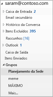 Selecione um grupo no nav esquerdo