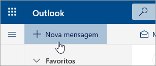 Uma captura de tela do botão Nova mensagem