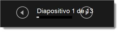 Modo de Exibição do Apresentador - botões Voltar e Avançar