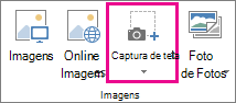 Botão Captura de tela grande