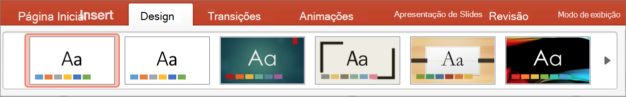 Temas do PPT para Mac