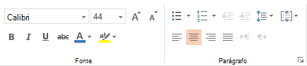 Opções de fonte, parágrafo e alinhamento no PowerPoint Online