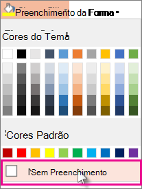 Nenhuma cor de preenchimento