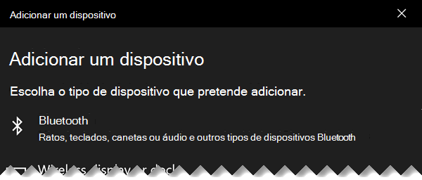 Caixa de diálogo Adicionar um dispositivo