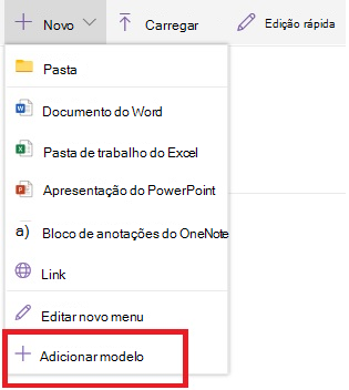 Adicionar Modelo