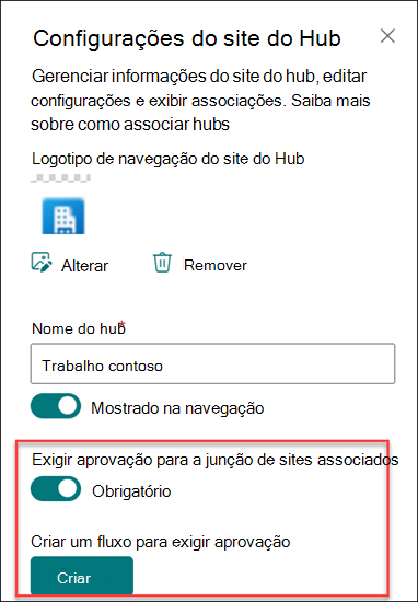 Captura de tela da criação do fluxo de aprovação
