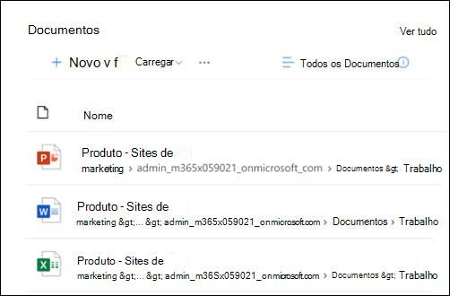 Visualização da Web Part do documento.