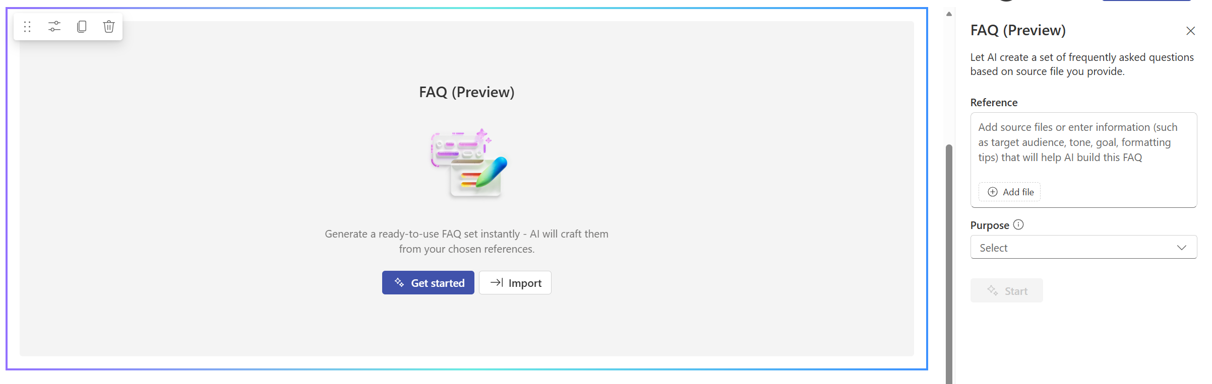 FAQ configurada