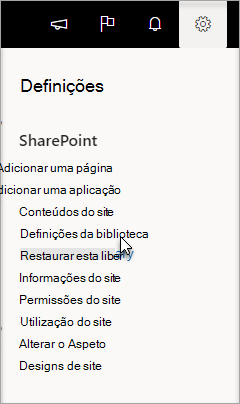 Aceda a Definições, Definições da Biblioteca