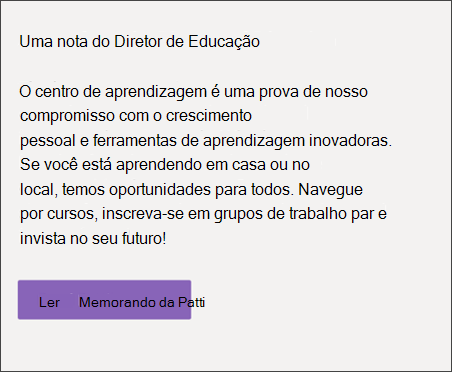 Captura de ecrã a mostrar o texto e a formatação da peça Web