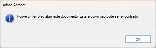 Impressão rápida, erro em PDF Outlook para Ambiente de Trabalho