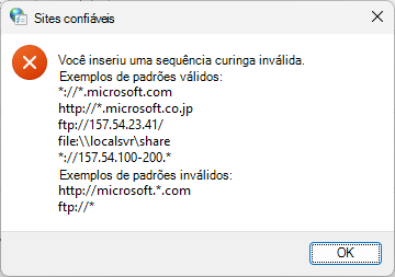 Carateres universais de sites fidedignos