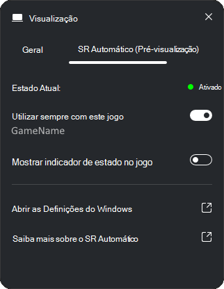 Versão prévia do AutoSR.