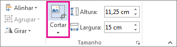 Comando Cortar, na guia Formato das Ferramentas de Imagem