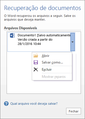Painel de Recuperação de Documentos