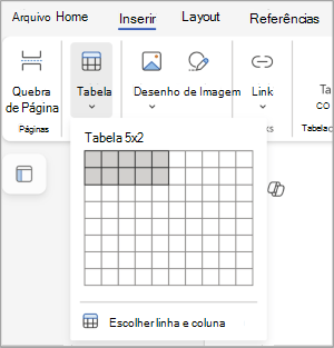 Inserir tabela
