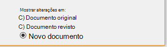 Mostrar alterações no novo documento