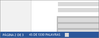 Contagem de palavras parcial