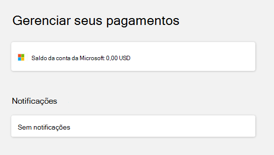 Verifique o saldo da conta após entrar.