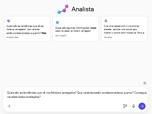 Imagem da página inicial do analista