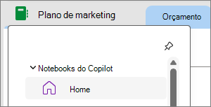 Blocos de Notas do Copilot no OneNote