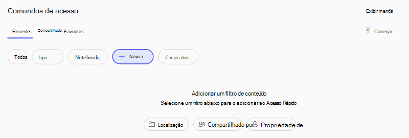 captura de ecrã de filtros adicionais nos resultados de pesquisa da aplicação M365 Copilot