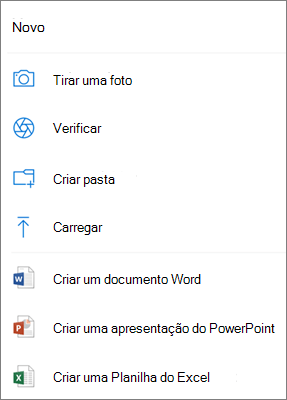 Carregar para o OneDrive