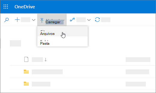 Captura de tela mostrando a opção Carregar selecionada