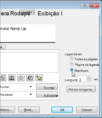Opção para não imprimir a legenda