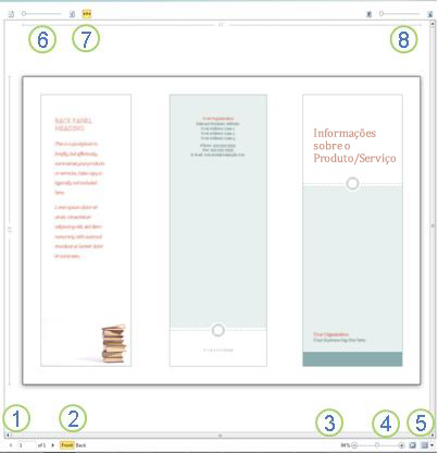 Visualização de impressão no Publisher 2010