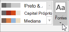 Clique em Fontes
