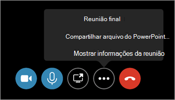 Comando de encerrar reunião