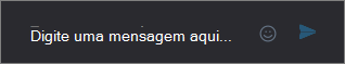 Skype for Business para Mac - Janela de reunião mostrando mensagens instantâneas