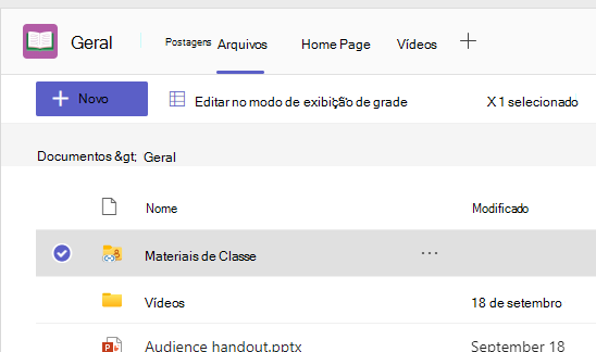 Materiais de aula