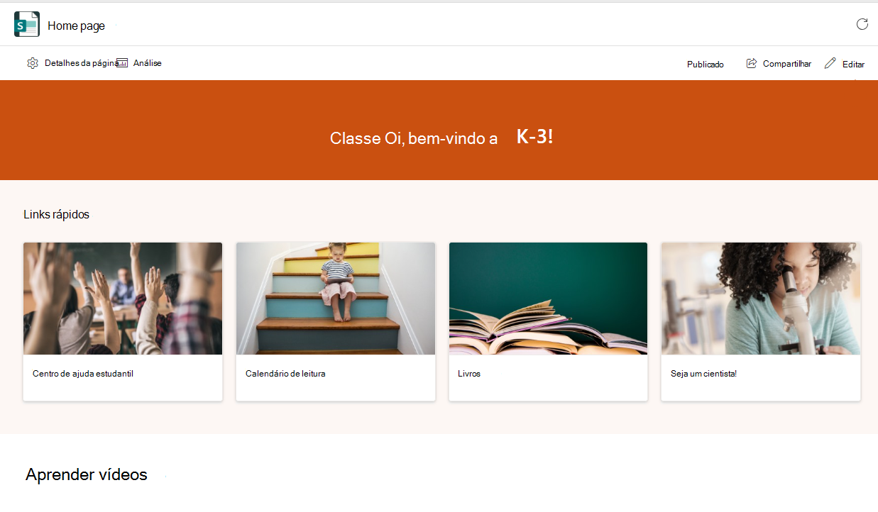 home page