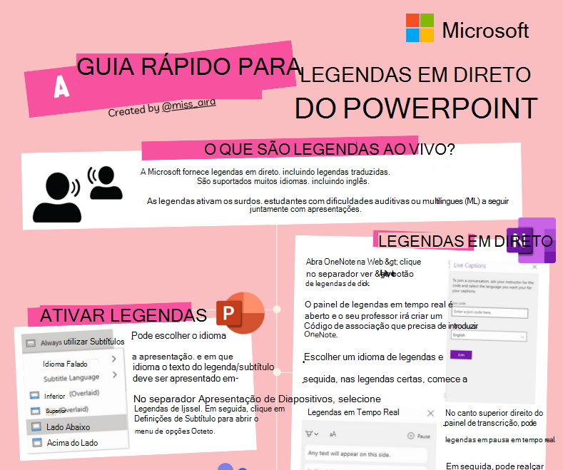 Captura de tela de legendas ao vivo
