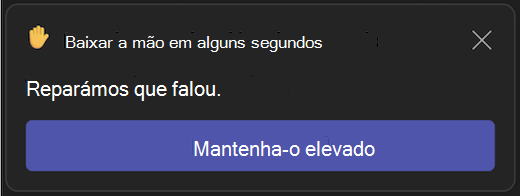 IU da redução automática da mão levantada
