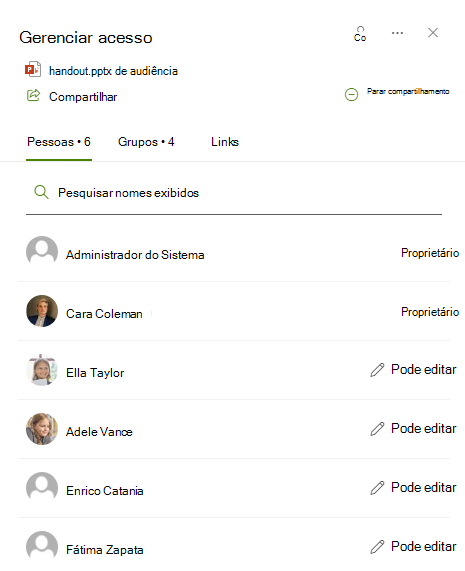 Gerenciar acesso