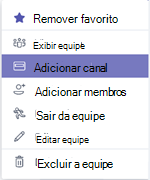 Adicionar canal