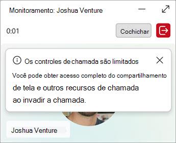 Filas página de gestão mostra opções para sussurrar ou entrar.