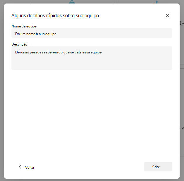 configurar a equipa