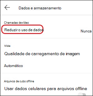 Teams-mobile-reduce data usage setting